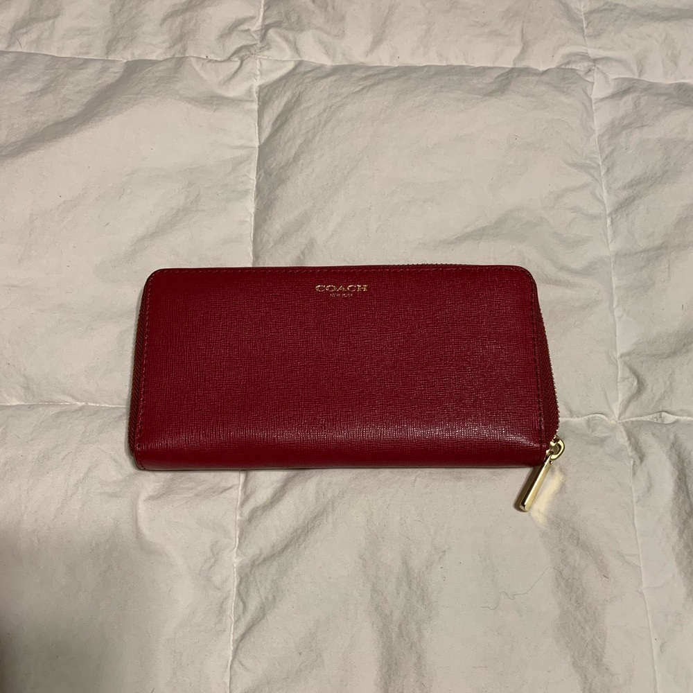 Red coach wallet
